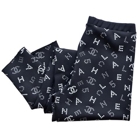 chanel leggins blau kurz|chanel pants official website.